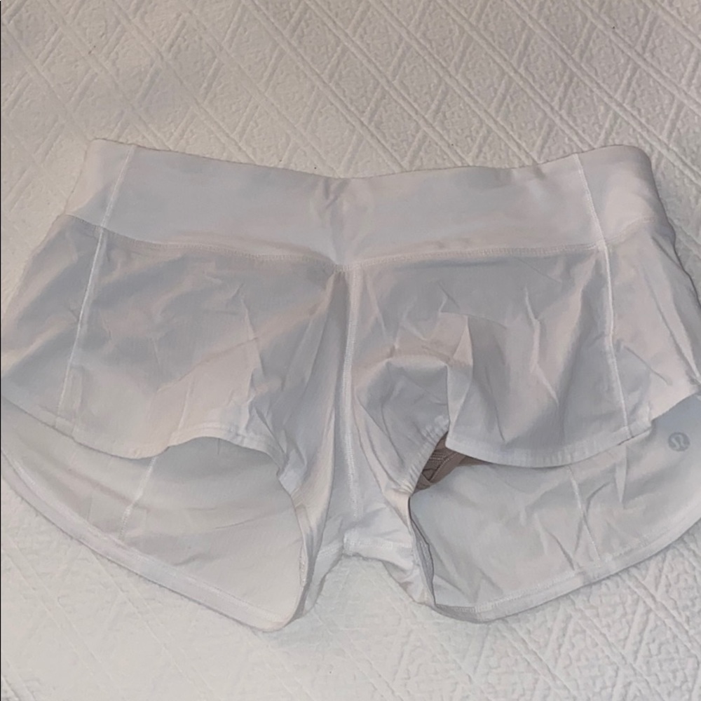 White Lululemon shorts